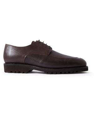 Majordome L88 Split-toe Cross-grain Leather Derby Shoes - Brown