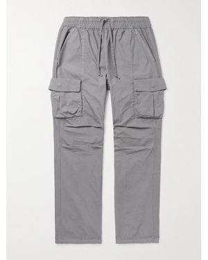 John Elliott Straight-Leg Cotton-Poplin Cargo Trousers - Grey