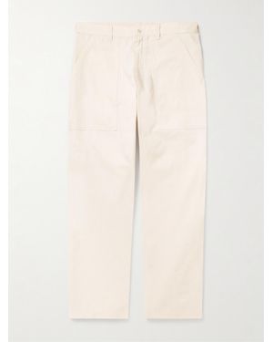 Randy's Garments Straight-Leg Logo-Appliquéd Cotton-Ripstop Trousers - Natural