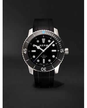 Aera D-1 Driver Automatic Stainless Steel Watch - Black