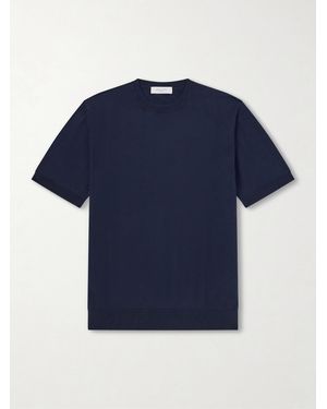 Boglioli Garment-Dyed Cotton T-Shirt - Blu