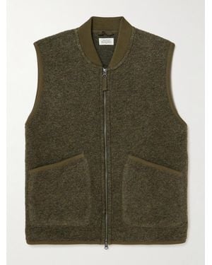 Hartford Boiled Wool-Blend Gilet - Green