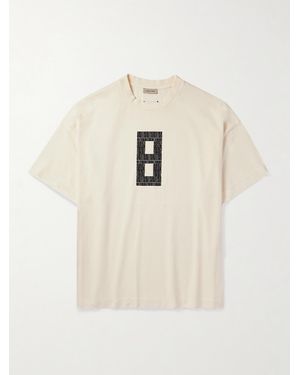Fear Of God 8 Oversized Logo-Print Cotton-Jersey T-Shirt - Natural