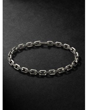 David Yurman Streamline Sterling Diamond Chain Bracelet - Nero
