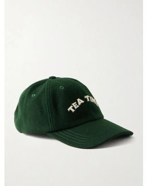 Drake's Tea Time Embroidered Wool Baseball Cap - Green
