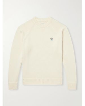 Aimé Leon Dore Logo-Embroidered Cotton Sweater - Natur