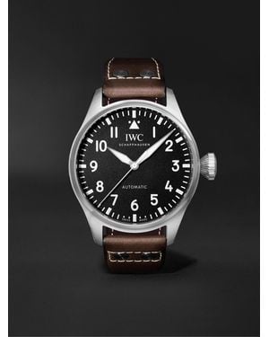 IWC Schaffhausen Big Pilot's Automatic 43Mm Stainless Steel And Leather Watch, Ref. No. Iw329301 - Multicolor