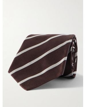Ralph Lauren 8.5cm Striped Silk-twill Tie - Brown