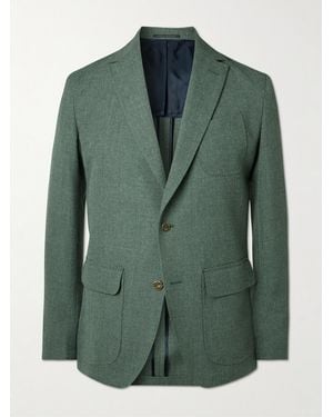Sid Mashburn Ghost Slim-Fit Unstructured Wool Suit Jacket - Green