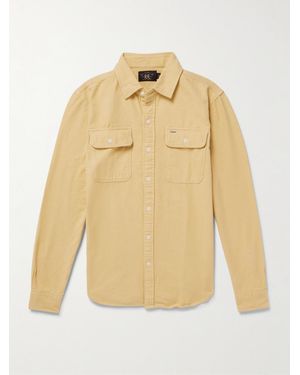 RRL Brushed Cotton-Flannel Shirt - Natural
