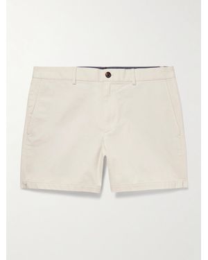 Club Monaco Jax Straight-Leg Cotton-Blend Twill Shorts - Natural