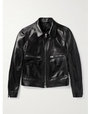 TOM FORD BUTTER SUEDE MOTO JACKET