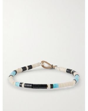Mikia Silver Multi-stone Beaded Bracelet - Natural