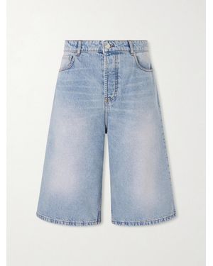 Ami Paris Straight-leg Denim Shorts - Blue
