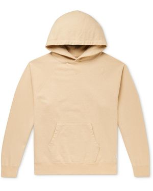 Edwin Garment-Dyed Cotton-Jersey Hoodie - Yellow