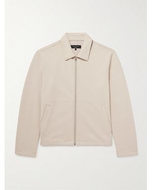 Rag & Bone Melrose Cotton-blend Ponte Track Jacket - Natural