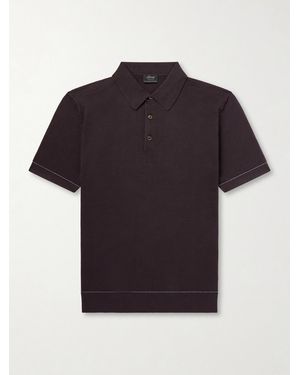 Brioni Cotton-Piqué Polo Shirt - Black