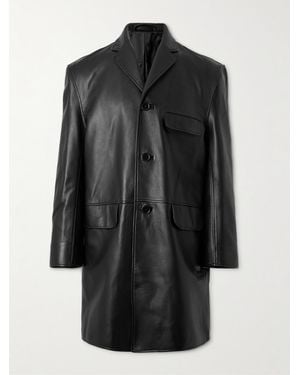 Simone Rocha Embellished Leather Coat - Black