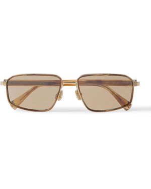 Brunello Cucinelli Square-frame Gold-tone Sunglasses - Metallic