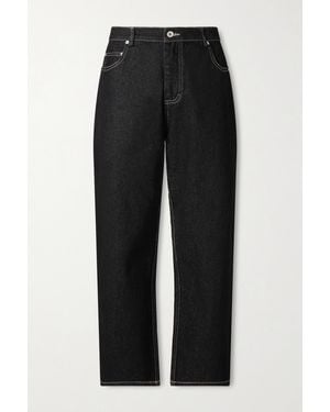 Folk Barrel-Leg Jeans - Black