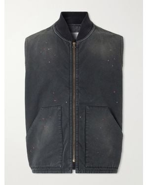 Maison Margiela Padded Distressed Denim Vest - Black