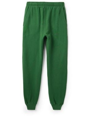 Bode Tapered Cotton-jersey Sweatpants - Green