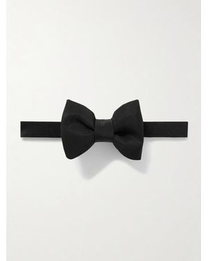 Tom Ford Pre-Tied Silk-Grosgrain Bow Tie - Black