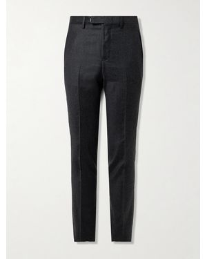MR P. Philip Slim-Fit Straight-Leg Wool-Flannel Suit Trousers - Black
