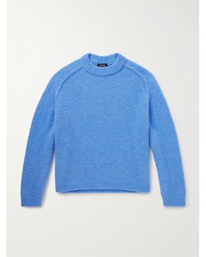 A.P.C. Tyler -blend Mock-neck Jumper - Blue