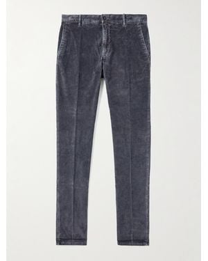 Slowear Incotex Slim-Fit Cotton-Blend Corduroy Trousers - Blue