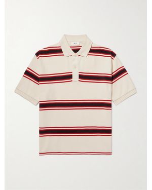 NN07 Valentin 30047 Striped Organic Cotton-Piqué Polo Shirt - Red