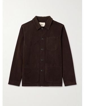 Altea Garment-dyed Cotton-blend Corduroy Overshirt - Brown