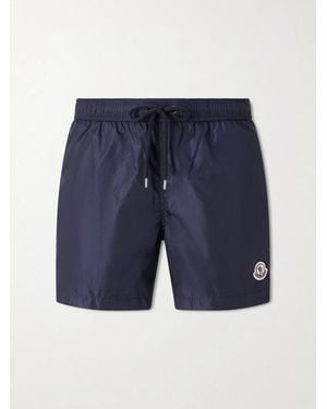 Moncler Straight-Leg Mid-Length Swim Shorts - Blau