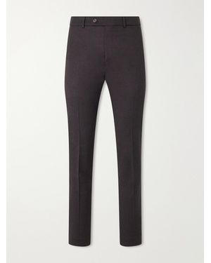 Slowear Incotex Tapered Wool-Blend Flannel Trousers - Blue