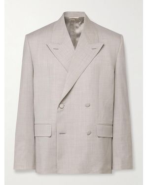 Givenchy Double-Breasted Wool-Twill Blazer - Grey