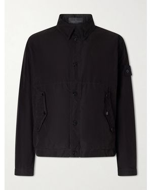 Stone Island Ghost David Garment-Dyed Canvas Jacket - Black