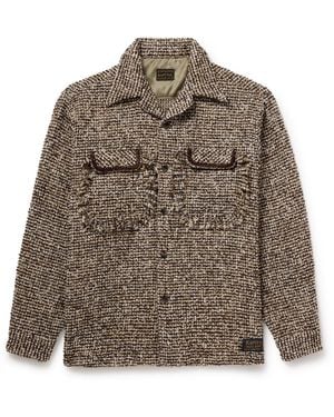 Kapital Wool-Blend Tweed Overshirt - Brown