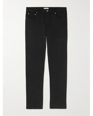 NN07 Tony 1923 Straight-Leg Garment-Dyed Organic Cotton-Blend Twill Trousers - Black