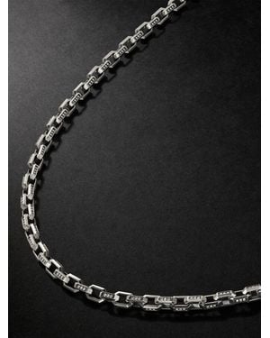 David Yurman Streamline Sterling Diamond Chain Necklace - Nero