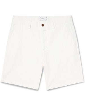 MR P. Straight-Leg Garment-Dyed Cotton-Blend Twill Bermuda Shorts - White