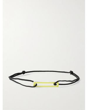 Le Gramme Le 1.7g Armband aus Kordel mit Detail aus Sterlingsilber und Emaille - Mettallic