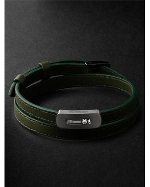 Messika My Move Armband aus Leder mit graphitfarbenem Titan und Diamant - Schwarz
