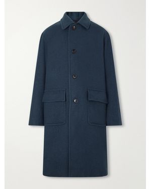 Dries Van Noten Oversized Wool Coat - Blue