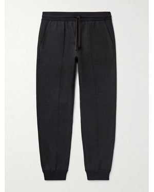 Loro Piana Tapered Cashmere-Blend Joggers - Blue