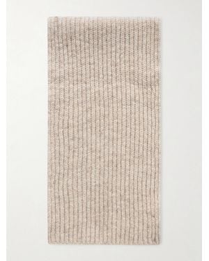 Inis Meáin Ribbed Cashmere Scarf - Natural