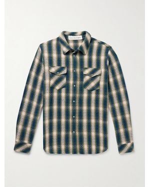 God's True Cashmere Checked Cashmere Shirt - Green