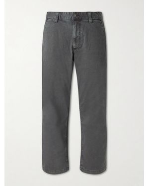 Corridor NYC Straight-leg Garment-dyed Stretch-cotton Twill Trousers - Grey