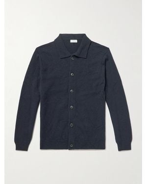 Sunspel Wool Cardigan - Blue