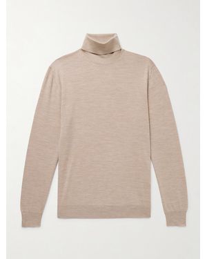 Lardini Virgin Wool Rollneck Jumper - Natural
