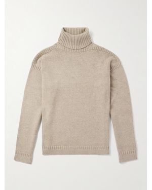 Loro Piana Cashmere Rollneck Jumper - Natural